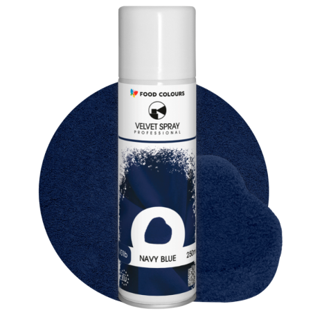 op. 250 ml Granatowy zamsz spożywczy w sprayu - barwnik strukturalny - Navy Blue V31b Food Colours