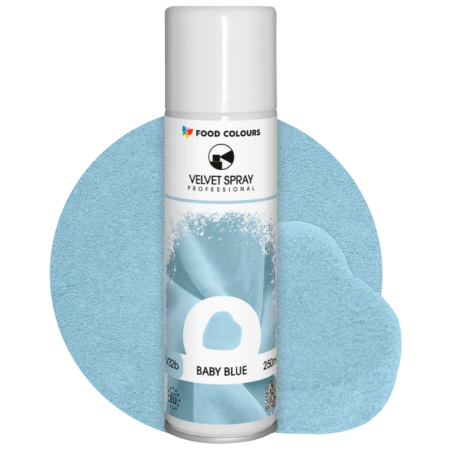 op. 250 ml Jasnoniebieski zamsz spożywczy w sprayu - barwnik strukturalny - Baby Blue V32b Food Colours
