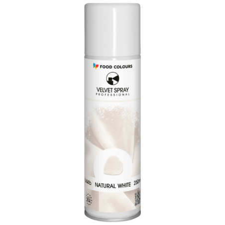op. 250 ml Neutralny zamsz spożywczy w sprayu - barwnik strukturalny - Natural White V44b Food Colours
