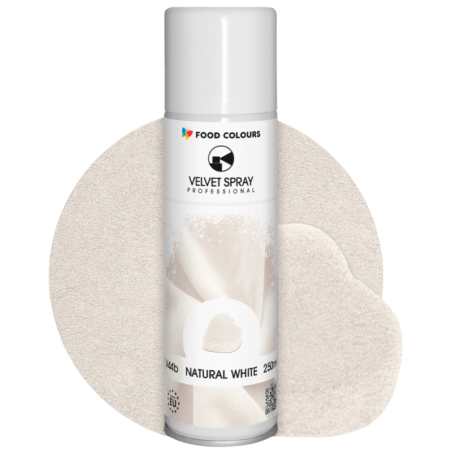 op. 250 ml Neutralny zamsz spożywczy w sprayu - barwnik strukturalny - Natural White V44b Food Colours