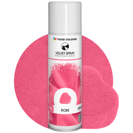 op. 250 ml Różowy zamsz spożywczy w sprayu - barwnik strukturalny - Rose V15b Food Colours