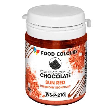 op. 20 g Jasnoczerwony barwnik spożywczy w proszku - do czekolady - rozpuszczalny w tłuszczu - WS-P-210 Food Colours