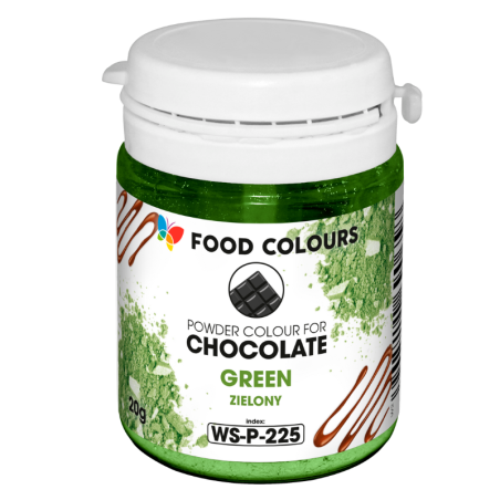 op. 20 g Zielony barwnik spożywczy w proszku - do czekolady - rozpuszczalny w tłuszczu - WS-P-225 Food Colours