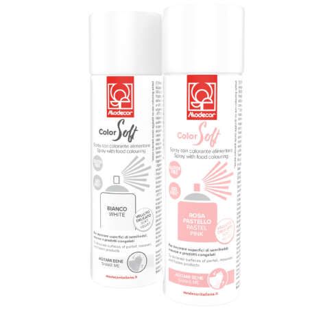 op. 250 ml Różowy zamsz spożywczy w sprayu - aksamitny barwnik - ColorSoft Rosa 23369 Modecor