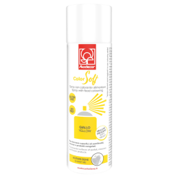 op. 250 ml Żółty zamsz spożywczy w sprayu - aksamitny barwnik - ColorSoft Giallo 23365 Modecor