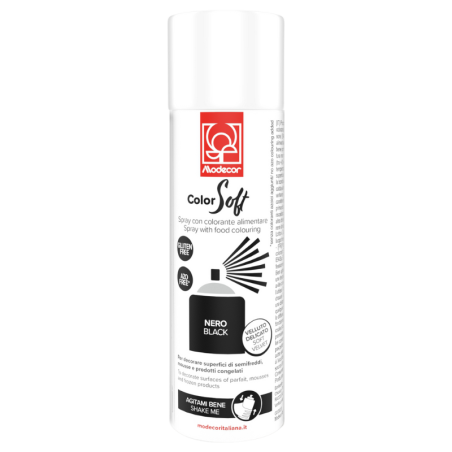 op. 250 ml Czarny zamsz spożywczy w sprayu - aksamitny barwnik - ColorSoft Nero 23366 Modecor