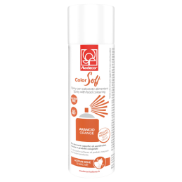 op. 250 ml Pomarańczowy zamsz spożywczy w sprayu - aksamitny barwnik - ColorSoft Arancio 23367 Modecor