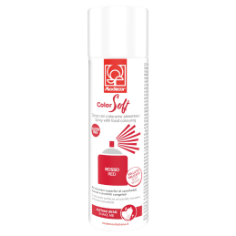 op. 250 ml Czerwony zamsz spożywczy w sprayu - aksamitny barwnik - ColorSoft Rosso 23361 Modecor