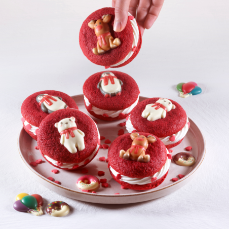 op. 48 szt. Arktyczne zwierzątka - zestaw świątecznych dekoracji na bazie białej czekolady - dł. 50 mm - nr. kat. 92202 Modecor