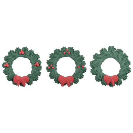 op. 48 szt. Wieniec Adwentowy - świąteczny zestaw dekoracji cukrowych w trzech wzorach - śr. 60 mm -  nr. kat. 14115 Modecor