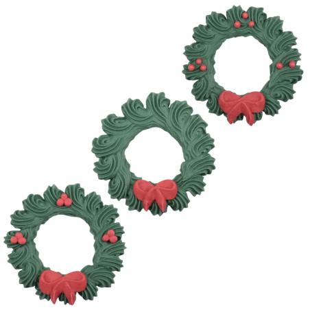 op. 48 szt. Wieniec Adwentowy - świąteczny zestaw dekoracji cukrowych w trzech wzorach - śr. 60 mm -  nr. kat. 14115 Modecor