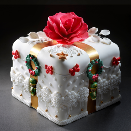 op. 48 szt. Wieniec Adwentowy - świąteczny zestaw dekoracji cukrowych w trzech wzorach - śr. 60 mm -  nr. kat. 14115 Modecor