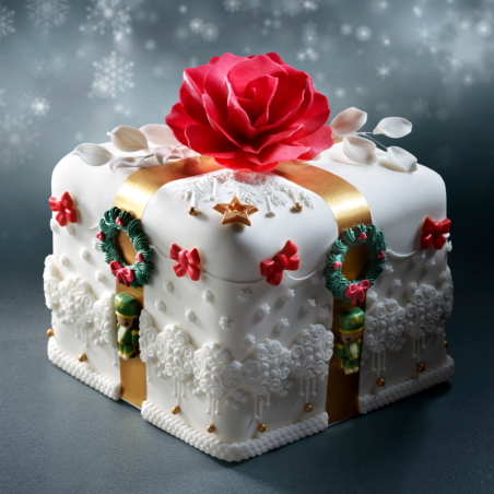 op. 48 szt. Wieniec Adwentowy - świąteczny zestaw dekoracji cukrowych w trzech wzorach - śr. 60 mm -  nr. kat. 14115 Modecor