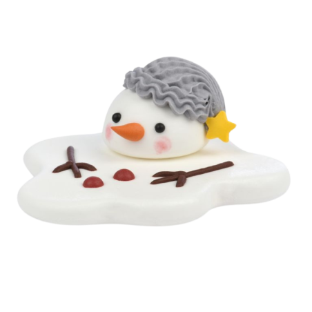 op. 20 szt. Bałwanki na słońcu - zimowy zestaw dekoracji cukrowych w pięciu wzorach - śr. 60 mm - nr. kat. 14074 Modecor