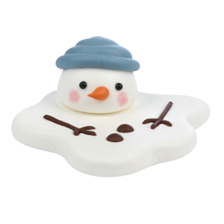 op. 20 szt. Bałwanki na słońcu - zimowy zestaw dekoracji cukrowych w pięciu wzorach - śr. 60 mm - nr. kat. 14074 Modecor