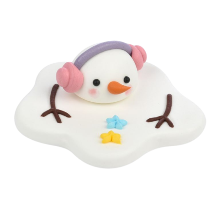 op. 20 szt. Bałwanki na słońcu - zimowy zestaw dekoracji cukrowych w pięciu wzorach - śr. 60 mm - nr. kat. 14074 Modecor