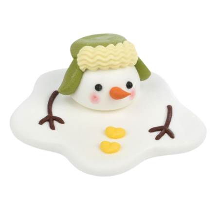 op. 20 szt. Bałwanki na słońcu - zimowy zestaw dekoracji cukrowych w pięciu wzorach - śr. 60 mm - nr. kat. 14074 Modecor