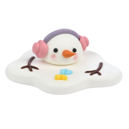 op. 20 szt. Bałwanki na słońcu - zimowy zestaw dekoracji cukrowych w pięciu wzorach - śr. 60 mm - nr. kat. 14074 Modecor