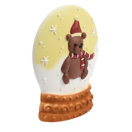 op. 15 szt. Ozdobne kule śnieżne - zimowy zestaw dekoracji cukrowych w trzech wzorach - dł. 90 mm - nr. kat. 14086 Modecor