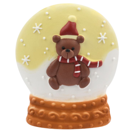 op. 15 szt. Ozdobne kule śnieżne - zimowy zestaw dekoracji cukrowych w trzech wzorach - dł. 90 mm - nr. kat. 14086 Modecor