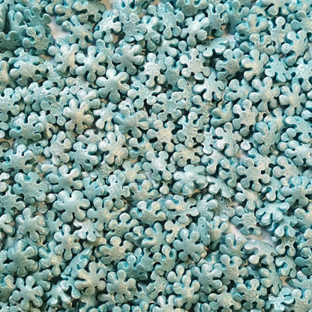 op. 30 g Niebieskie płatki śniegu - śr. 8-9 mm - świąteczne konfetti cukrowe - perłowa posypka dekoracyjna