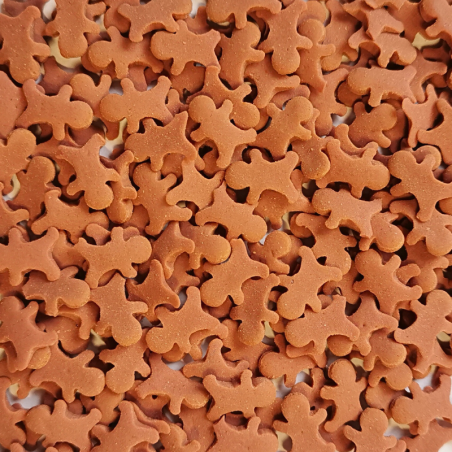 op. 250 g Pan Ciastek - cukrowe konfetti w kształcie piernikowego ludzika - dł. 12 mm - świąteczna posypka dekoracyjna