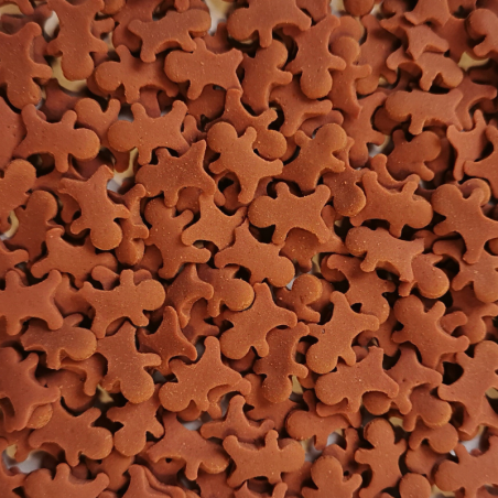 op. 250 g Pan Ciastek - cukrowe konfetti w kształcie piernikowego ludzika - dł. 12 mm - świąteczna posypka dekoracyjna