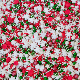 op. 250 g Świąteczny czas - zimowa mieszanka kolorowych posypek cukrowych do dekoracji