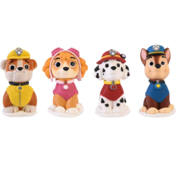 op. 24 szt. Bohaterowie Psi Patrol - zestaw gotowych figurek cukrowych w czterech wzorach - dł. 65 mm - nr. kat. 40227 Modecor