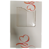 1 szt. Pudełko na torcik walentynkowy - dł. 180 x szer. 180 x wys. 95 mm - papierowe opakowanie z okienkiem
