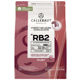 op. 2.5 kg CZEKOLADA RUBY 32.8% RECIPE N°RB2 CALLEBAUT - intensywnie rubinowa czekolada z nutami kwaśnych owoców