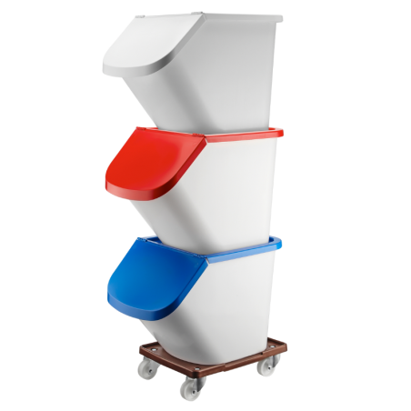 40l POJEMNIK SZTAPLOWANY BIAŁY NA PRODUKTY SYPKIE 18285 Thermohauser