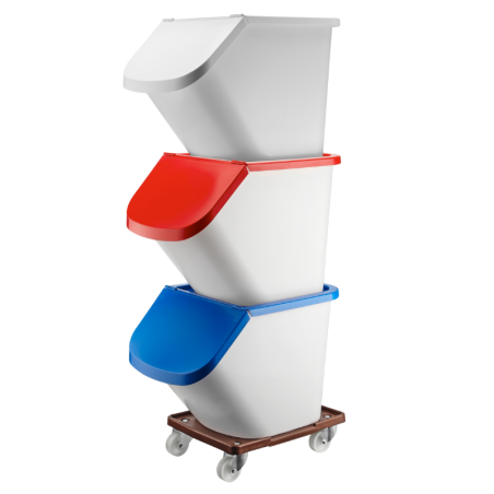 40l POJEMNIK SZTAPLOWANY BIAŁY NA PRODUKTY SYPKIE 18285 Thermohauser