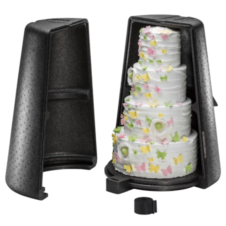 Termobox na tort piętrowy - transportowy pojemnik izotermiczny - śr. 52 x wys. 68 cm - nr kat. 4000249388 Thermohauser