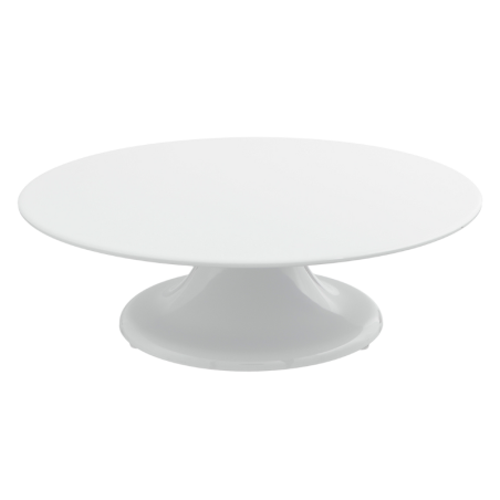 śr. 32 cm - biała patera obrotowa na nóżce do serwowania i dekorowania - nr. kat. 43071 Thermohauser