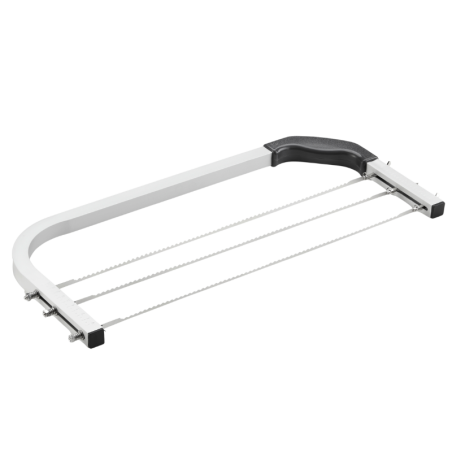 dł. 460 mm Nóż strunowy strunowy do krojenia biszkoptów - 3 piłujące ostrza ze stali nierdzewnej - nr. kat. 04181 Thermohauser