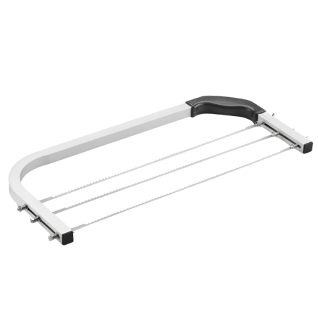 dł. 460 mm Nóż strunowy strunowy do krojenia biszkoptów - 3 piłujące ostrza ze stali nierdzewnej - nr. kat. 04181 Thermohauser