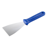 Stalowa szpachla cukiernicza z niebieskim uchwytem z tworzywa - dł. 24.5 x szer. 8 cm - nr. kat. 68675 Thermohauser