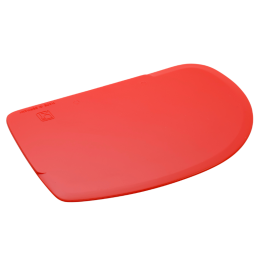 dł. 120 x szer. 86 mm - zaostrzona skrobka cukiernicza z tworzywa - kolor czerwony - nr. kat. 37093 Thermohauser