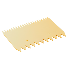 Skrobka grzebieniowa dwustronna z tworzywa 110 x 75 mm kolor kości słoniowej 37243 Thermohauser