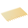 dł. 110 x szer. 75 mm - dwustronna skrobka grzebieniowa do dekoracji tortów - kolor kość słoniowa - nr. kat. 37243 Thermohauser
