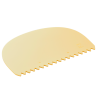 Skrobka grzebieniowa z tworzywa 110 x 72 mm kolor kości słoniowej 37263 Thermohauser