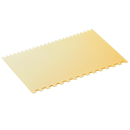 Skrobka grzebieniowa dwustronna z tworzywa 150 x 100 mm kolor kości słoniowej 37633 Thermohauser