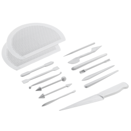 Zestaw do modelowania marcepanu - 15 elementów z tworzywa - nr. kat. 03386 Thermohauser