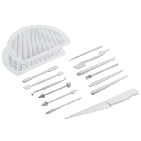 Zestaw do modelowania marcepanu - 15 elementów z tworzywa - nr. kat. 03386 Thermohauser