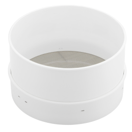 śr. 185 mm - sito kuchenne do mąki i cukru pudru - rant z tworzywa i stalowa siatka oczka 0.5 mm - nr. kat. 39161 Thermohauser