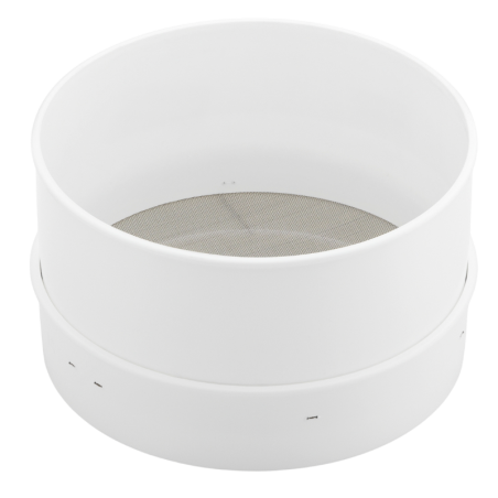 śr. 185 mm - sito kuchenne do mąki i cukru pudru - rant z tworzywa i stalowa siatka oczka 0.5 mm - nr. kat. 39161 Thermohauser