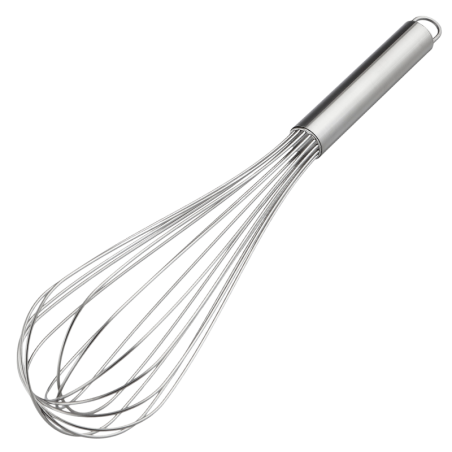 dł. 400 mm - Profesjonalna trzepaczka kuchenna ze stali nierdzewnej - metalowy uchwyt - nr. kat. 45095 Thermohauser
