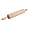 śr. 90 x dł. 400 mm - drewniany wałek cukierniczy z ruchomymi uchwytami na metalowych łożyskach - nr. kat. 44935 Thermohauser