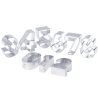 9 szt. CYFRY - ZESTAW METALOWYCH FOREMEK DO WYKRAWANIA 31876 THERMOHAUSER
